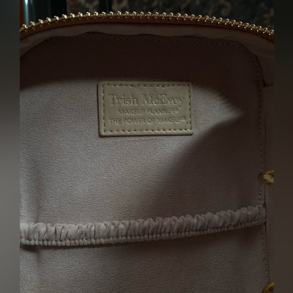 Trish Mc Evoy Makeup bag Zip Around Faux leather snakeskin brown - Picture 15 of 17